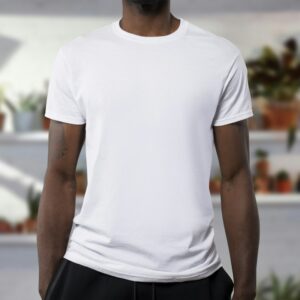 T-shirt SLIM — biały, męski